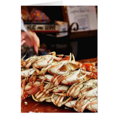 Dungeness Crab At Fishermans Wharf In San Francisc Greeting Card by lifesphere