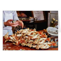 Dungeness Crab At Fishermans Wharf In San Francisc Card