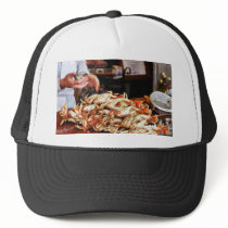 Dungeness Crab At Fishermans Wharf In San Francisc Mesh Hats