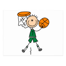 Dunking Boys Basketball Tshirts and Gifts Post Cards