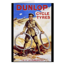 Dunlop Cycle Tyres Greeting Cards