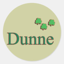 Dunne Family Round Stickers