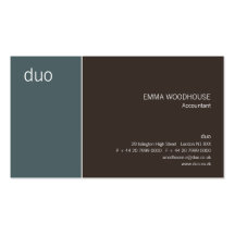 Duo Cadet Blue & Brown Business Card