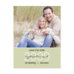 "Duo" Pale Sea Green Save the Date Postcard