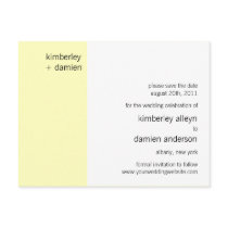 "Duo" Vanilla Save the Date Postcard