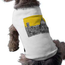 Duomo Florence in orange Doggie Tee Shirt
