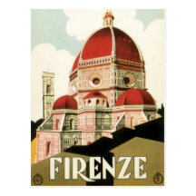 Duomo vintage d'église de Florence Firenze Italie  Carte Postale