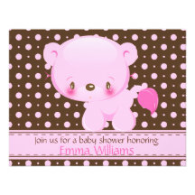 Dupe l'invitation de baby shower de fille de lion