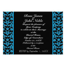 Duplex (Cyan) Wedding Invitation