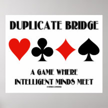 Duplicate Bridge A Game Where Intelligent Minds Posters