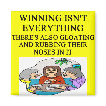 duplicate bridge and game players joke fridge magnet