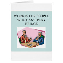 duplicate bridge game player greeting card