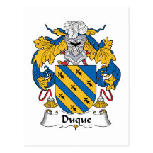 Duque Family Crest Postcard