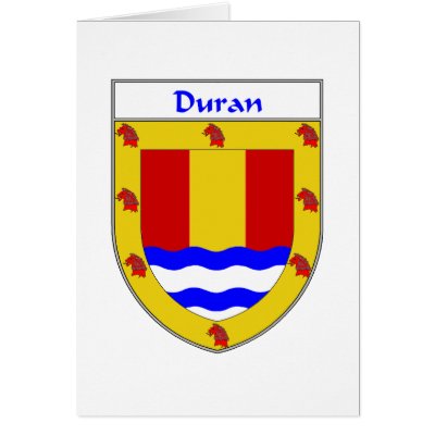 Duran Coat of Arms/Family Crest Greeting Cards by NameGame