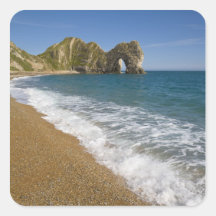 Durdle Door, Lulworth Cove, Jurassic Coast, 2 Square Sticker