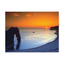 Durdle Door, sunset, Dorset, England Post Card