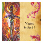 DURENDAL , ROMANTIC SWORD AND THE ANGEL PERSONALIZED INVITATION