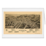 Durham, NC Panoramic Map - 1891 Greeting Cards