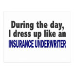 During The Day I Dress Up Insurance Underwriter Postcard