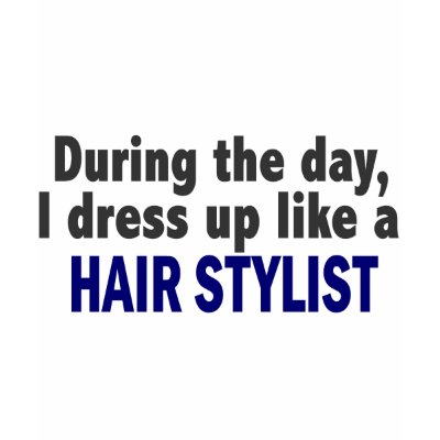 During The Day I Dress Up Like A Hair Stylist Tee Shirt by professiongifts