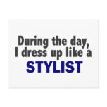During The Day I Dress Up Like A Stylist postcards