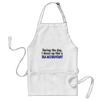 During The Day I Dress Up Like A Tax Accountant Apron