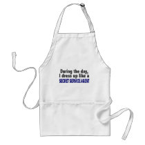 During The Day I Dress Up Secret Service Agent Aprons