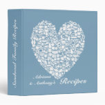 Dusk Sky Blue Name Bridal Shower Recipe Binder
