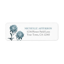 Dusky Blue Aster Return Address Label