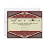 Dusky Pink Vintage-monogrammed, wedding invitation