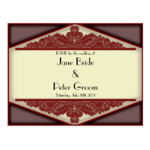 Dusky Pink Vintage, RSVP card Postcard