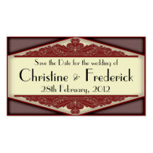 Dusky Pink Vintage, save the date mini cards Business Card Templates