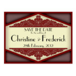 Dusky Pink Vintage, save the date postcard