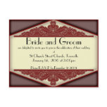 Dusky Pink Vintage, wedding invitation postcard