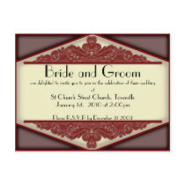 Dusky Pink Vintage, wedding invitation postcard