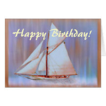 Dusky Sails birthday card