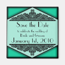 Dusky Vintage, save the date magnet