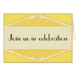Dusky Yellow Vintage, wedding invitaton card