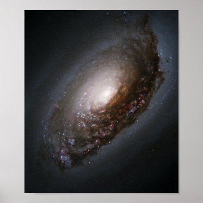 Dust Band Around the Nucleus of Black Eye Galaxy M Poster by randum