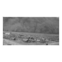 Dust Storm in Approching Rolla Kansas in 1935 Photo Card Template