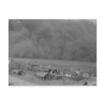 Dust Storm in Approching Rolla Kansas in 1935 Postcard