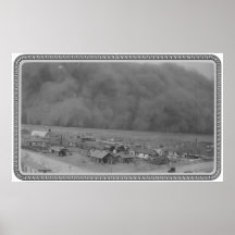 Dust Storm in Approching Rolla Kansas in 1935 Posters