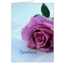 Dusty Pink Rose Love Card