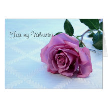 Dusty Pink Rose Valentine Card
