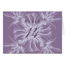 Dusty Purple Floral Guest Table Cards