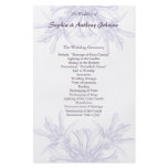 Dusty Purple Floral Wedding Program