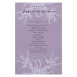 Dusty Purple Floral Wedding Program flyers