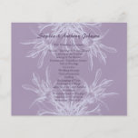 Dusty Purple Floral Wedding Program Full Colour Flyer