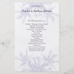 Dusty Purple Floral Wedding Program Flyer Design