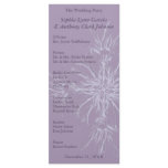 Dusty Purple Floral Wedding Program